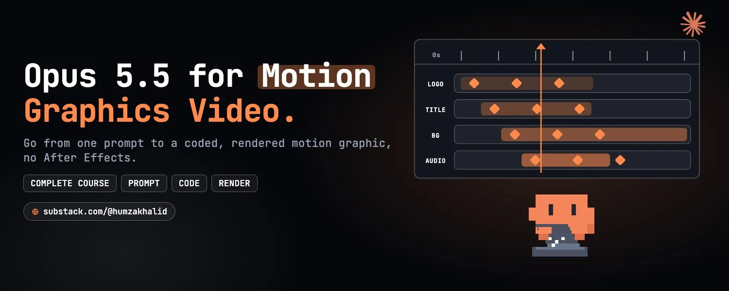 Ảnh bìa bài gốc: Opus 5.5 for Motion Graphics Video, từ một câu lệnh ra video dựng bằng mã
